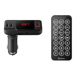 Transmisor FM Bluetooth con cargador USB y reproductor MP3