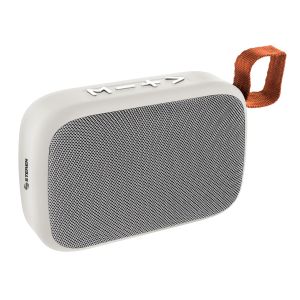 Mini bocina Bluetooth con reproductor USB/microSD color blanco y gris