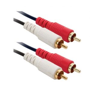 Cable de 2 plugs RCA a 2 plugs RCA, con recubrimiento de oro, de 1,8 m