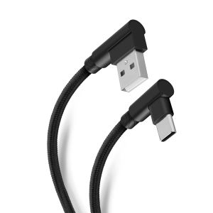 Cable USB a USB C con conectores a 90° de 1,2 m