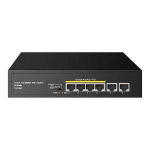Switch Fast Ethernet de 4 puertos PoE + 2 UPLINK
