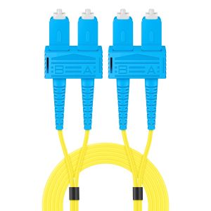 Jumper de FO dúplex SM (OS2) cable tipo Riser de 2 mm, SC/UPC a SC/UPC de 3 m