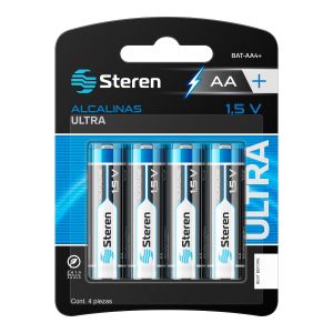 Paquete de 4 pilas alcalinas Ultra “AA”