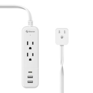 Multicontactos de 2 salidas y cargador USB C / 2 x USB