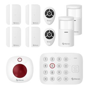 Sistema de seguridad Wi-Fi con panel numérico, alarma, 6 sensores y 2 controles remotos